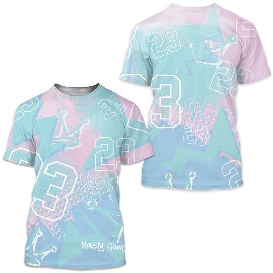 23 King 3D Zigzag Unisex matching 3D Shirt Jordan 5 Retro Easter 3D Shirt Meaningful Gift For Family Gift For Boyfriend Valentine Gift