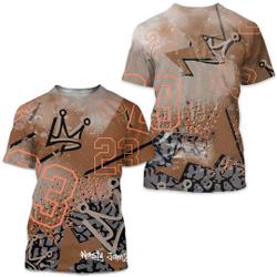 23 King 3D Zigzag Unisex Shirt 3D Jordan 3 Retro Desert Elephant Outfit jordan 3D Shirt Meaningful Gift For Family Gift For Boyfriend Valentine Gift