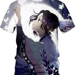 Demon Slayer Shinobu Kochou Pattern 3D Printed T Shirt Meaningful Gift For Family Gift For Boyfriend Valentine Gift