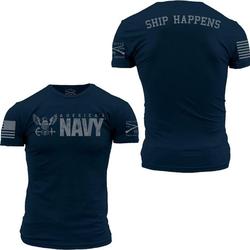 Grunt Style USN US Navy Ship Happens T-Shirt Meaningful Gift For Family Gift For Boyfriend Valentine Gift