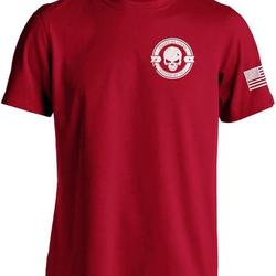 Divided We Fall Military Sniper Skull T-Shirt X-Large Red Meaningful Gift For Family Gift For Boyfriend Valentine Gift