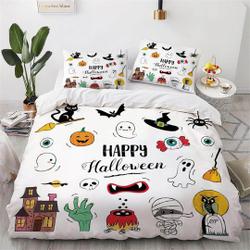 HAPPY Halloween Bedding Set Gift For Your Girlfriend Boyfriend Gift For Love Gift For Friend Best Valentine Present Holiday Gift