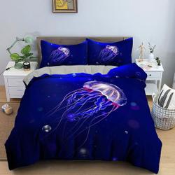 Jellyfish bedding indigo Bedding SetsGift For Your Girlfriend Boyfriend Gift For Love Gift For Friend Best Valentine Present Holiday Gift