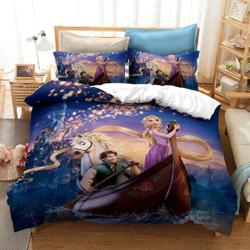 Disney Princess Tangled Rapunzel Flynn Ryder Bedding Set Gift For Your Girlfriend Boyfriend Gift For Love Gift For Friend Best Valentine Present Holiday Gift