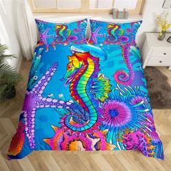Watercolor Seahorse Bedding SetsGift For Your Girlfriend Boyfriend Gift For Love Gift For Friend Best Valentine Present Holiday Gift