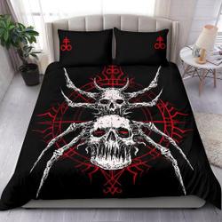 Skull Gothic Satanic Spider Bedding Set Gift For Your Girlfriend Boyfriend Gift For Love Gift For Friend Best Valentine Present Holiday Gift