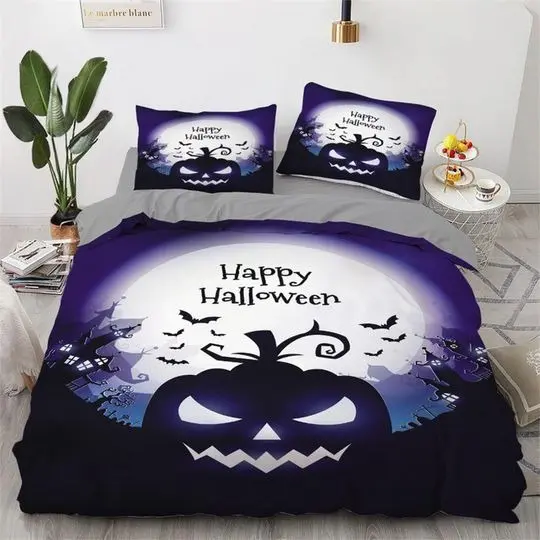 Happy halloween bedding Set Gift For Your Girlfriend Boyfriend Gift For Love Gift For Friend Best Valentine Present Holiday Gift