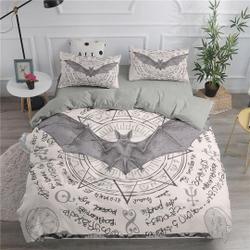 Alchemy gothic bat Halloween Bedding Set Gift For Your Girlfriend Boyfriend Gift For Love Gift For Friend Best Valentine Present Holiday Gift
