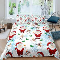 Santa Claus and sheep duvet Bedding SetsGift For Your Girlfriend Boyfriend Gift For Love Gift For Friend Best Valentine Present Holiday Gift