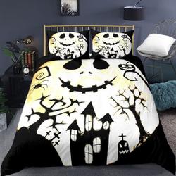 Happy Halloween Duvet Cover Pumpkin BatsGift For Your Girlfriend Boyfriend Gift For Love Gift For Friend Best Valentine Present Holiday Gift