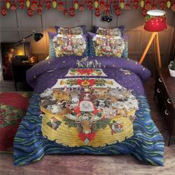 Christmas Animals Ship Pattern Christmas Bedding SetsGift For Your Girlfriend Boyfriend Gift For Love Gift For Friend Best Valentine Present Holiday Gift