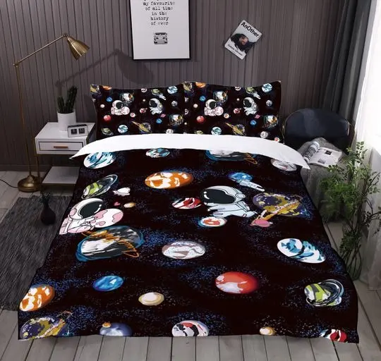 outer space bedding Set Gift For Your Girlfriend Boyfriend Gift For Love Gift For Friend Best Valentine Present Holiday Gift