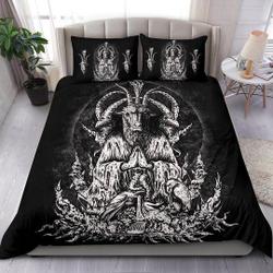 Skull Skeleton Satanic Goat Zombie Crow Feast Bedding Set Gift For Your Girlfriend Boyfriend Gift For Love Gift For Friend Best Valentine Present Holiday Gift