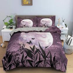 Night butterfly moon Bedding Set Gift For Your Girlfriend Boyfriend Gift For Love Gift For Friend Best Valentine Present Holiday Gift
