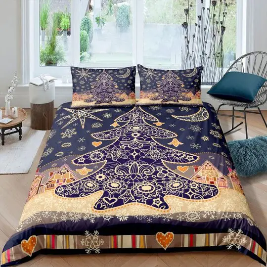 Retro Christmas Bedding setsGift For Your Girlfriend Boyfriend Gift For Love Gift For Friend Best Valentine Present Holiday Gift