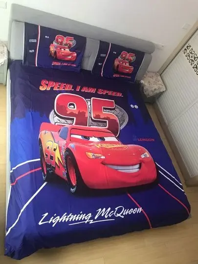 Cars McQueen Bedding Set Gift For Your Girlfriend Boyfriend Gift For Love Gift For Friend Best Valentine Present Holiday Gift