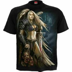 Spiral Direct ANGEL OF WARRIOR T-Shirt/Biker/Skull/Warrior/Goth/Gift/Top/Tee Meaningful Gift For Family Gift For Boyfriend Valentine Gift