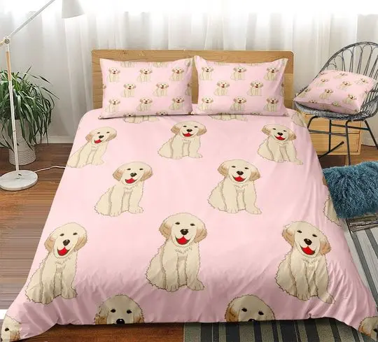 Golden Retriever Bedding Set Gift For Your Girlfriend Boyfriend Gift For Love Gift For Friend Best Valentine Present Holiday Gift