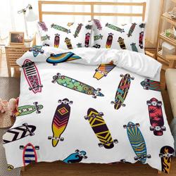 3D Skateboard Bedding Set Gift For Your Girlfriend Boyfriend Gift For Love Gift For Friend Best Valentine Present Holiday Gift