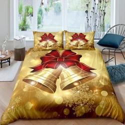 Golden bells Christmas Bedding setsGift For Your Girlfriend Boyfriend Gift For Love Gift For Friend Best Valentine Present Holiday Gift