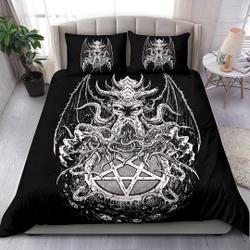 Skull Demon Satanic Pentagram Octopus Bedding Set Gift For Your Girlfriend Boyfriend Gift For Love Gift For Friend Best Valentine Present Holiday Gift