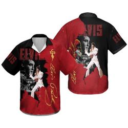 3D Elvis Presley Unisex Hawaiian Shirt, Elvis Presley Summer Hawaiian Gift For Your Girlfriend Boyfriend Gift For Love Gift For Friend Best Valentine Present Holiday Gift