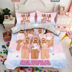 Cartoon Girl Bedding Set Gift For Your Girlfriend Boyfriend Gift For Love Gift For Friend Best Valentine Present Holiday Gift