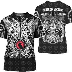 Nordic Viking Short Sleeve Round Neck Short Sleeve It's The Best Gift for Friends and Relatives