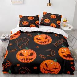 Spooky pumpkins halloween bedding Set Gift For Your Girlfriend Boyfriend Gift For Love Gift For Friend Best Valentine Present Holiday Gift