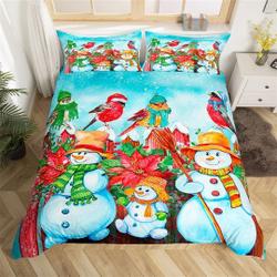 Christmas Snowman Handmade Bedding SetsGift For Your Girlfriend Boyfriend Gift For Love Gift For Friend Best Valentine Present Holiday Gift