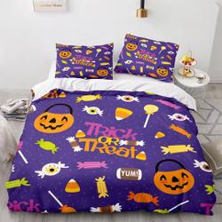 Trick or Treat halloween Bedding Set Gift For Your Girlfriend Boyfriend Gift For Love Gift For Friend Best Valentine Present Holiday Gift