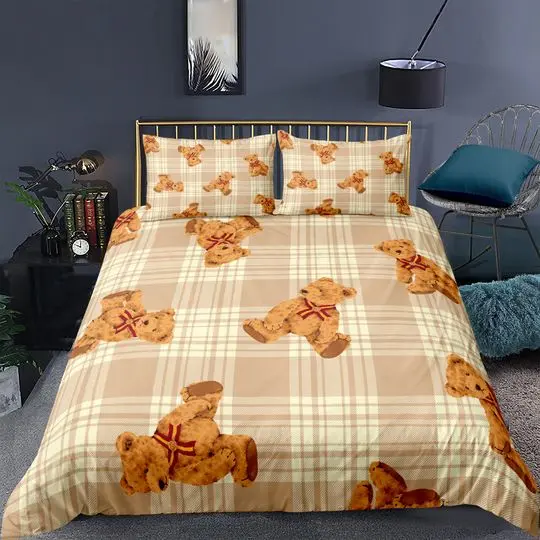 Tribal Duvet Cover Set, Prehistoric Fox Arrows Bear Lodge Houses Bedding Set Gift For Your Girlfriend Boyfriend Gift For Love Gift For Friend Best Valentine Present Holiday Gift