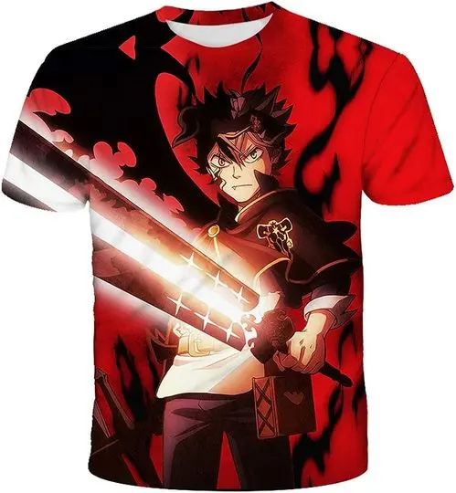 Clover Anime 3D Print T-Shirt Meaningful Gift For Family Gift For Boyfriend Valentine Gift