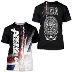 3D Cool Tshirt for Asking Alexandria All Fans Meaningful Gift For Family Gift For Boyfriend Valentine Gift