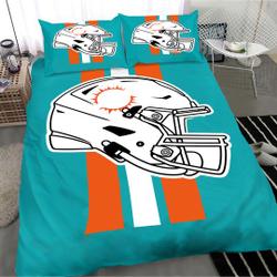 3D football Miami Dolphins Duvet Cover SetsGift For Your Girlfriend Boyfriend Gift For Love Gift For Friend Best Valentine Present Holiday Gift