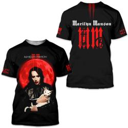 3D full Printed Brand NEW Fashion Tshirt Marilyn Manson Meaningful Gift For Family Gift For Boyfriend Valentine Gift