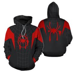 3D Hoodie Miles Morales Black | Spiderman Hoodie | Marvel Hoodie | Spiderman Homecoming
