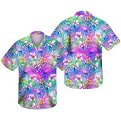 3D Pink Flamingo Tropical Aloha Hawaiian Shirt Gift For Your Girlfriend Boyfriend Gift For Love Gift For Friend Best Valentine Present Holiday Gift