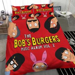 3D Printed Bob's Burgers Bedding Set Gift For Your Girlfriend Boyfriend Gift For Love Gift For Friend Best Valentine Present Holiday Gift