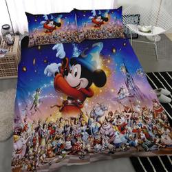 3D Printed Disney Princess Cartoon Mickey Mosaic Bedding Set Gift For Your Girlfriend Boyfriend Gift For Love Gift For Friend Best Valentine Present Holiday Gift