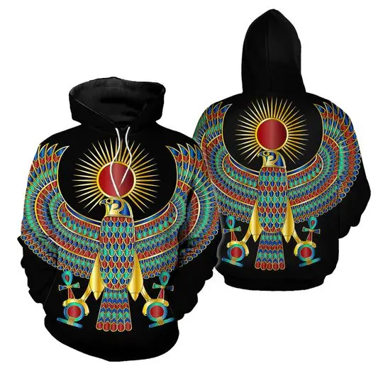 3D Printed Egyptian Sun God Horus Clothes Hoodie