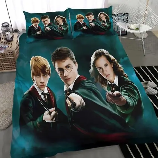 3D Printed Harry Potter Bedding Duvet Cover Set Gift For Your Girlfriend Boyfriend Gift For Love Gift For Friend Best Valentine Present Holiday Gift