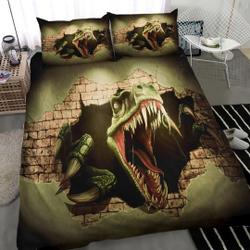 3D T-REX DINOSAUR Raptor Bedding Set Gift For Your Girlfriend Boyfriend Gift For Love Gift For Friend Best Valentine Present Holiday Gift