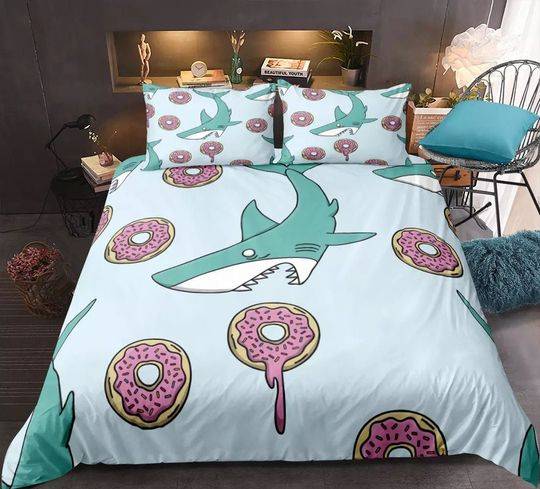Shark Bedding Set Gift For Your Girlfriend Boyfriend Gift For Love Gift For Friend Best Valentine Present Holiday Gift