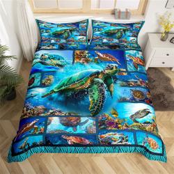 3D Sea Turtle Handmade Bedding SetsGift For Your Girlfriend Boyfriend Gift For Love Gift For Friend Best Valentine Present Holiday Gift