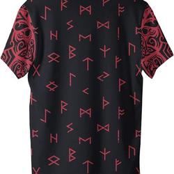 Men's Raven 3D Print Rune Amulet T-Shirt, Summer Hawaiian Beach Quick Dry Teen Viking Short Meaningful Gift For Family Gift For Boyfriend Valentine Gift