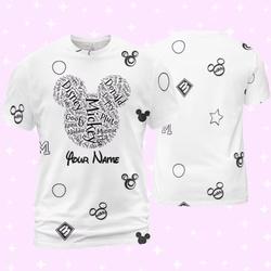 Personalized Disney Castle Black 3D T-shirt Meaningful Gift For Family Gift For Boyfriend Valentine Gift