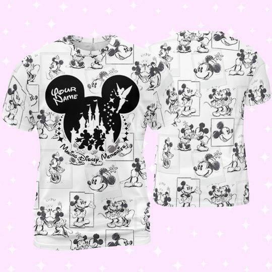 Personalized Disney Team Couple 3D T-shirt Meaningful Gift For Family Gift For Boyfriend Valentine Gift