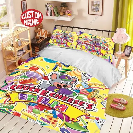 Personalized Chuck E Cheese Bedding Set Gift For Your Girlfriend Boyfriend Gift For Love Gift For Friend Best Valentine Present Holiday Gift