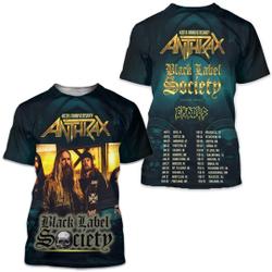 40th Anniversary Anthrax Black Label Society 3d T-Shirt Meaningful Gift For Family Gift For Boyfriend Valentine Gift